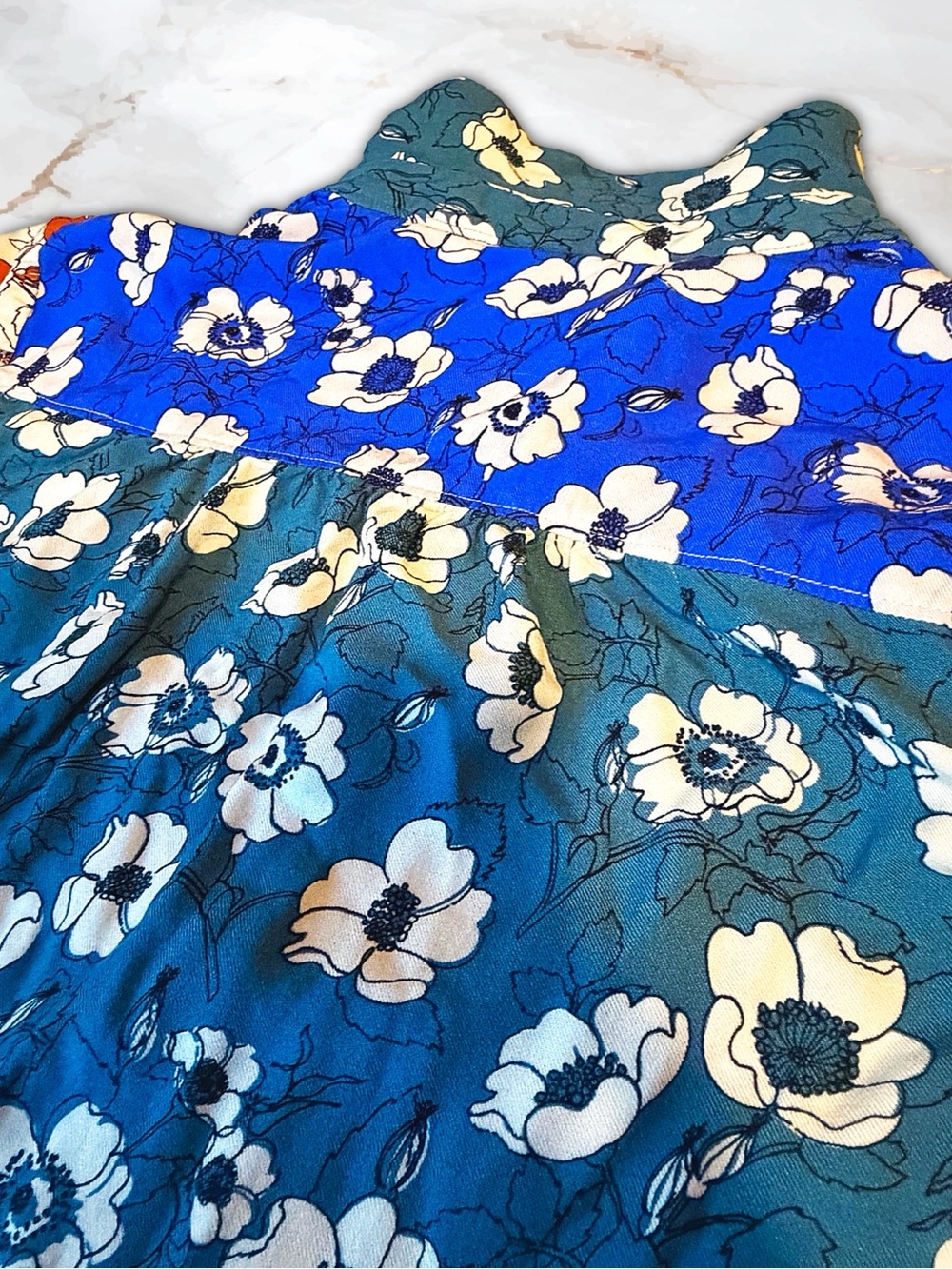 Anthropologie Maeve Paz Alida Contrast Floral Patchwork Buttondown Blouse XXSP - Picture 8 of 16